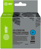 Картридж струйный Cactus CS-C9351N черный (20мл) для HP D1468/D1520/D1420/D1560/D1530/D1341/D1320/D1312/D1455/D2330/D2430/D1430/D2460/D2445/D1360/D1460/D1415/D1568/D2345/D1445/D2320/D1330;OfficeJet J3635/J3625/J3608/ J3640/4315xi, FAX 1250, Deskjet F2210,