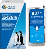 Картридж струйный G&G GG-C9371A голубой (130мл) для HP HP Designjet T610, T770, T790eprinter, T1300eprinter, T1100, T1100PS, T1120, T1120PS, T1200, T1200PS, T1200HDMultifunction, T2300eMultifunction