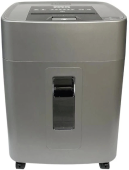 Шредер Office Kit SA375 серый/черный с автоподачей (секр.P-4) фрагменты 375лист. 42лтр. скрепки скобы пл.карты CD