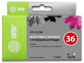 Картридж струйный Cactus CS-CLI36 CLI-36 многоцветный (11.8мл) для Canon Pixma iP 100/ MiNi 260