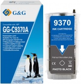 Картридж струйный G&G GG-C9370A фото черный (130мл) для HP HP Designjet T610, T770, T790eprinter, T1300eprinter, T1100, T1100PS, T1120, T1120PS, T1200, T1200PS, T1200HDMultifunction, T2300eMultifunction