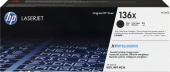 Картридж лазерный HP 136X W1360X черный бар.в компл. (2600стр.) для HP LJ M211d/MFP M236