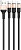 Кабель Hoco X26 Xpress one 80275 USB (m)-Lightning (m)/USB Type-C (m)/micro USB (m) 1м черный/золотистый