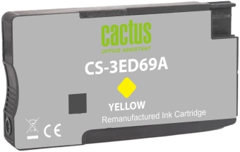 Картридж струйный Cactus CS-3ED69A 712 желтый (29мл) для HP DJ T230/630