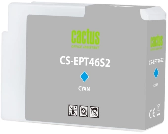 Картридж струйный Cactus CS-EPT46S2 T46S2 голуб.пигм. (30мл) для Epson SureColor SC-P700