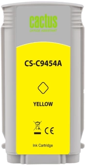 Картридж струйный Cactus CS-C9454A №70 желтый (130мл) для HP DJ Z3100
