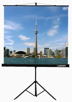 Экран на треноге Lumien 84" 150x150см Eco View LEV-100101 1:1 напольный рулонный