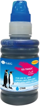 Чернила G&G GG-T6642C голубой 100мл для Epson L100, L110, L120, L130, L132, L210, L222