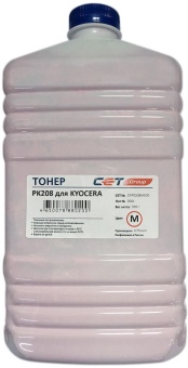 Тонер Cet PK208 OSP0208M-500 пурпурный бутылка 500гр. для принтера Kyocera Ecosys M5521cdn/M5526cdw/P5021cdn/P5026cdn