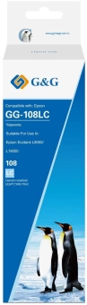 Чернила G&G GG-108LC C13T09C54A светло-голубой70мл для Epson Ecotank L8050/L18050