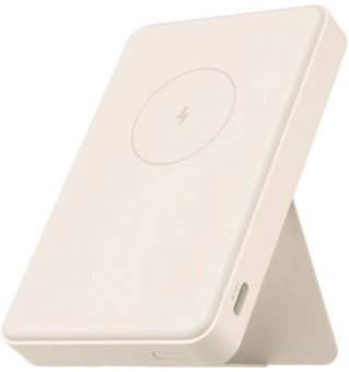 Мобильный аккумулятор Xiaomi BHR9074GL 6000mAh Qi 15W 2.4A USB-C беспров.зар. бежевый