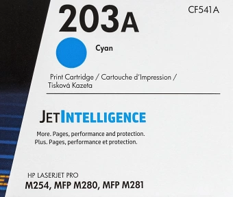 Картридж лазерный HP 203A CF541A голубой бар.в компл. (1300стр.) для HP M254/280/281