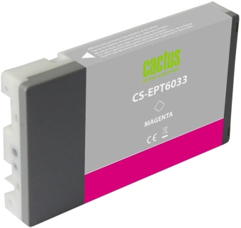 Картридж струйный Cactus CS-EPT6033 T6033 пурп.пигм. (220мл) для Epson Stylus PRO 7880/9880