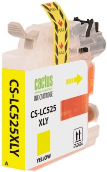 Картридж струйный Cactus CS-LC525XLY желтый (14.4мл) для Brother DCP-J100/J105/J200