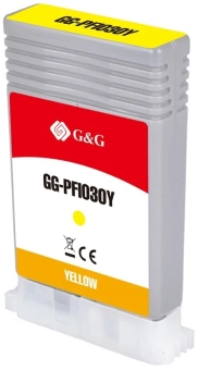 Картридж струйный G&G GG-PFI030Y PFI-030Y желтый (55мл) для Canon imagePROGRAF TA-20/30