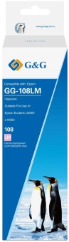 Чернила G&G GG-108LM C13T09C64A светло-пурпурный70мл для Epson Ecotank L8050/L18050