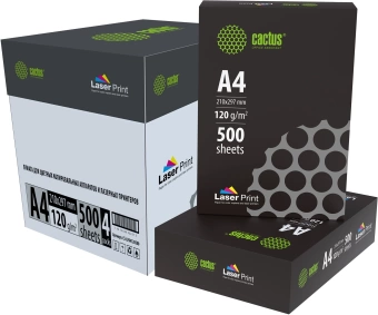 Бумага Cactus CS-LPA4120500 A4/120г/м2/500л./белый для лазерной печати