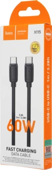 Кабель Hoco X115 51998 USB Type-C (m)-USB Type-C (m) 1м черный