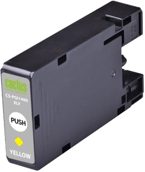 Картридж струйный Cactus CS-PGI1400XLY PGI-1400 желтый (12мл) для Canon MB2050/MB2350/MB2040/MB2340