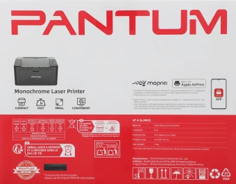 Принтер лазерный Pantum P2500W A4 WiFi черный