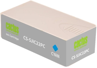 Картридж струйный Cactus CS-SJIC22PC C33S020602 голубой (34мл) для Epson ColorWorks C3500