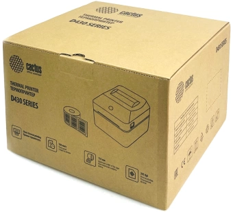 Термопринтер Cactus CS-TP-D430U 203dpi 160мм/с/USB для печ.этик. черный