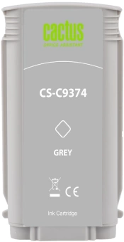 Картридж струйный Cactus CS-C9374 №72 фото серый (130мл) для HP DJ T610/T620/T770/T1100/T1100/T1120/T1200