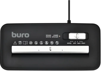 Шредер Buro Home BU-S600 черный (секр.Р-1) ленты 6лист. 10лтр. пл.карты