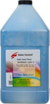 Тонер Static Control KYTK895-1KG-C голубой флакон 1000гр. для принтера Kyocera Mita FS C8020/C8025/C8520