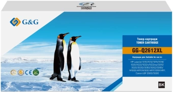 Картридж лазерный G&G GG-Q2612XL черный (6000стр.) для HP LJ 1010/1012/1015/1018/1020/1022/1022n/1022nw/3015/3020 без чипа