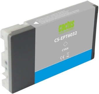 Картридж струйный Cactus CS-EPT6032 T6032 голуб.пигм. (220мл) для Epson Stylus PRO 7880/9880