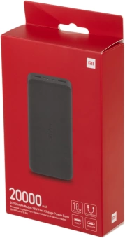 Мобильный аккумулятор Xiaomi Redmi PB200LZM 20000mAh QC3.0 18W 2.4A 2xUSB-A черный (VXN4304GL)