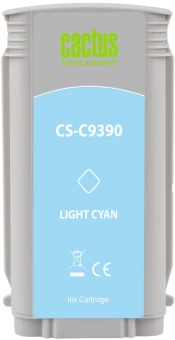 Картридж струйный Cactus CS-C9390 №70 светло-голубой (130мл) для HP DJ Z3100