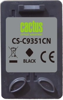 Картридж струйный Cactus CS-C9351N черный (20мл) для HP D1468/D1520/D1420/D1560/D1530/D1341/D1320/D1312/D1455/D2330/D2430/D1430/D2460/D2445/D1360/D1460/D1415/D1568/D2345/D1445/D2320/D1330;OfficeJet J3635/J3625/J3608/ J3640/4315xi, FAX 1250, Deskjet F2210,