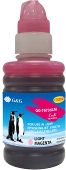 Чернила G&G GG-T6736LM светло-пурпурный 100мл для Epson L800, L805, L810, L850
