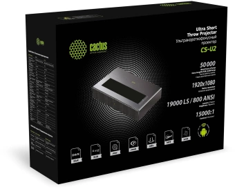 Проектор Cactus CS-U2.B DLP 800Lm ANSI (1920x1080) 15000:1 ресурс лампы:50000часов 2xUSB typeA 2xHDMI 1.78кг Проектор Cactus CS-U2.B DLP 800Lm ANSI (1920x1080) 15000:1 ресурс лампы:50000часов 2xUSB typeA 2xHDMI 1.78кг
