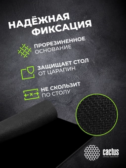 Коврик для мыши Cactus Black черный 300x250x2мм (CS-MPC-P01M)