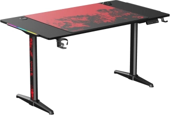 Стол игровой Bloody BD-TB301 электропривод столешница ЛДСП карбон каркас черный 140x80см