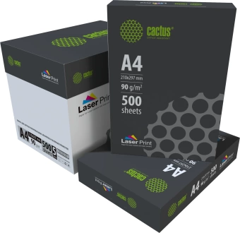 Бумага Cactus CS-LPA490500 A4/90г/м2/500л./белый для лазерной печати