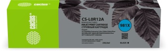 Картридж струйный Cactus CS-L0R12A 981Х черный пигментный (250мл) для HP PageWide 556dn Enterprise/586dn
