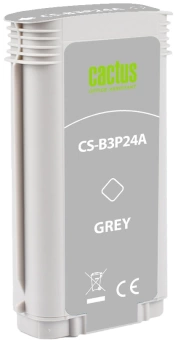 Картридж струйный Cactus CS-B3P24A №727 серый (130мл) для HP DJ T920/T1500/T2530