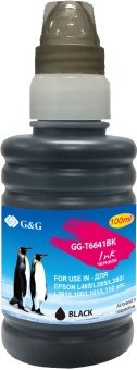 Чернила G&G GG-T6641BK черный 100мл для Epson L100, L110, L120, L130, L132, L210, L222