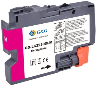 Картридж струйный G&G GG-LC3239XLM пурпурный (52мл) для Brother HL-J6000DW/J6100DW