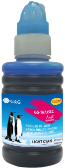 Чернила G&G GG-T6735LC светло-голубой 100мл для Epson L800, L805, L810, L850