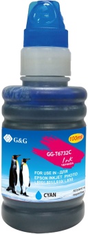 Чернила G&G GG-T6732C голубой 100мл для Epson L800, L805, L810, L850