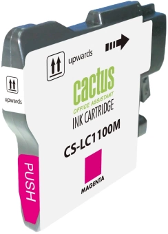 Картридж струйный Cactus CS-LC1100M пурпурный (16мл) для Brother DCP-385c/6690cw/MFC-990/5890/5895/6490