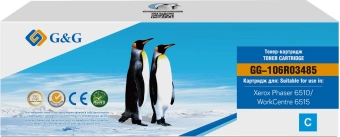 Картридж лазерный Cactus GG-106R03485 106R03477/106R03485 голубой (2400стр.) для Xerox Phaser 6510DN/WC 6515DN