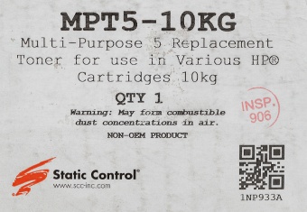 Тонер Static Control MPT5-10KG черный мешок 10000гр. для принтера HP LJ1200/4100/5000